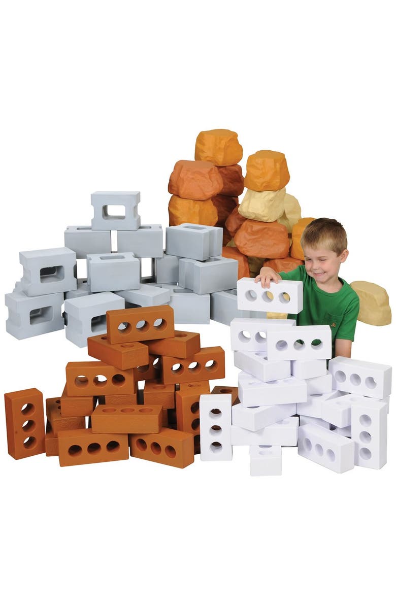 Kaplan Early Learning Company Brick, Blocks, and Rock Builders, Main, color, Multicolored