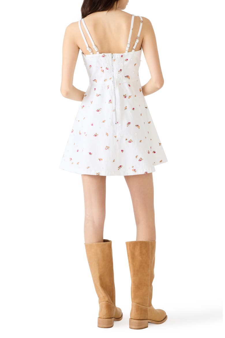 Harley Floral Fit & Flare Minidress, Alternate, color, ANTIQUE