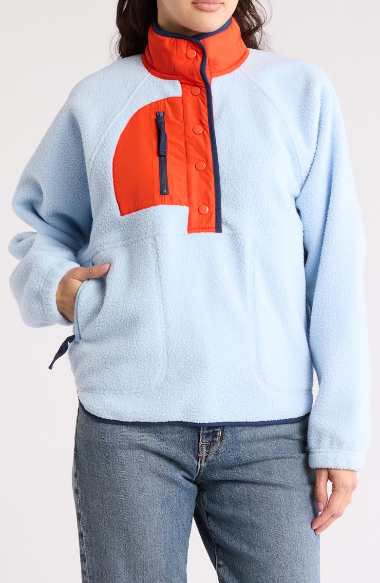 Thread & Supply Polar Fleece Half Snap Pullover, Main, color,