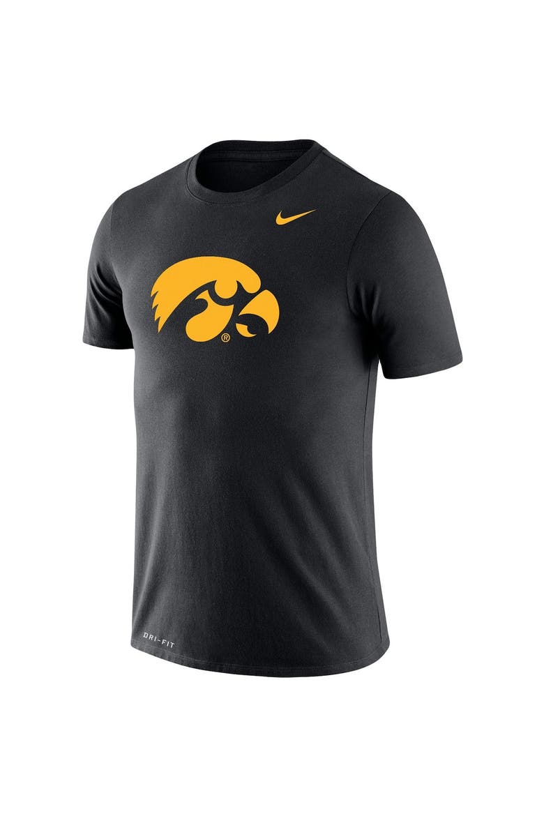 Men's Nike Black Iowa Hawkeyes School Logo Legend Performance T-Shirt, Alternate, color, Black