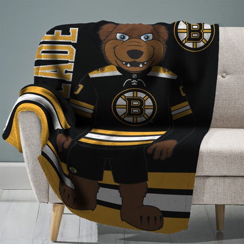 Boston Bruins Blades Mascot 60" x 80" Raschel Throw Blanket
