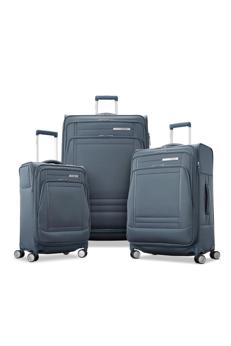UpLIFT Softside Expandable (20"/25"/29") 3 Piece Spinner Luggage Set, Main, color, Elemental Blue