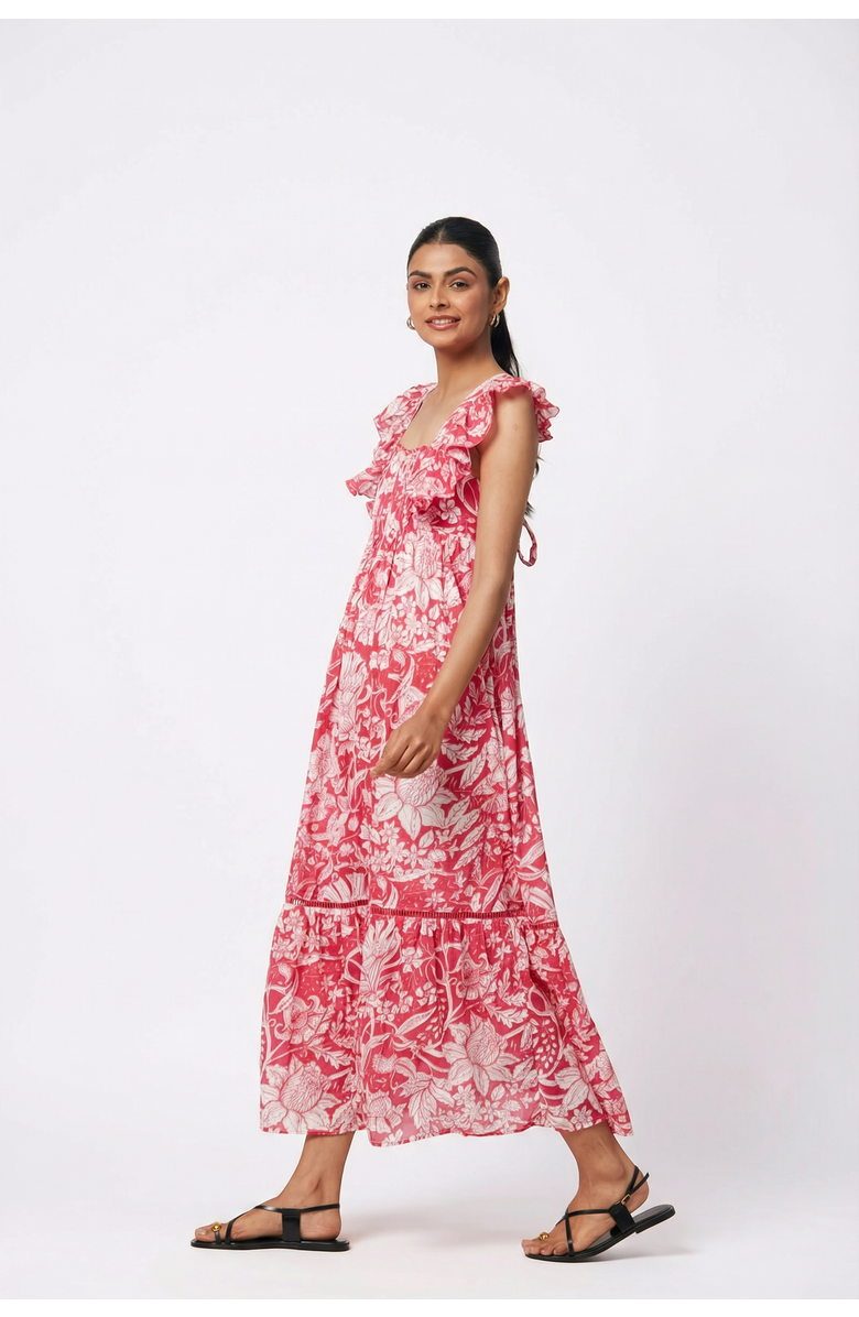 Ro's Garden Floss Maxi Dress, Main, color, Magenta Laika