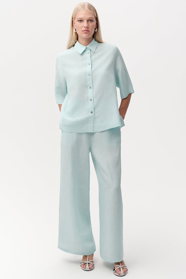 Calve Half Sleeve Shirt, Alternate, color, BLUE