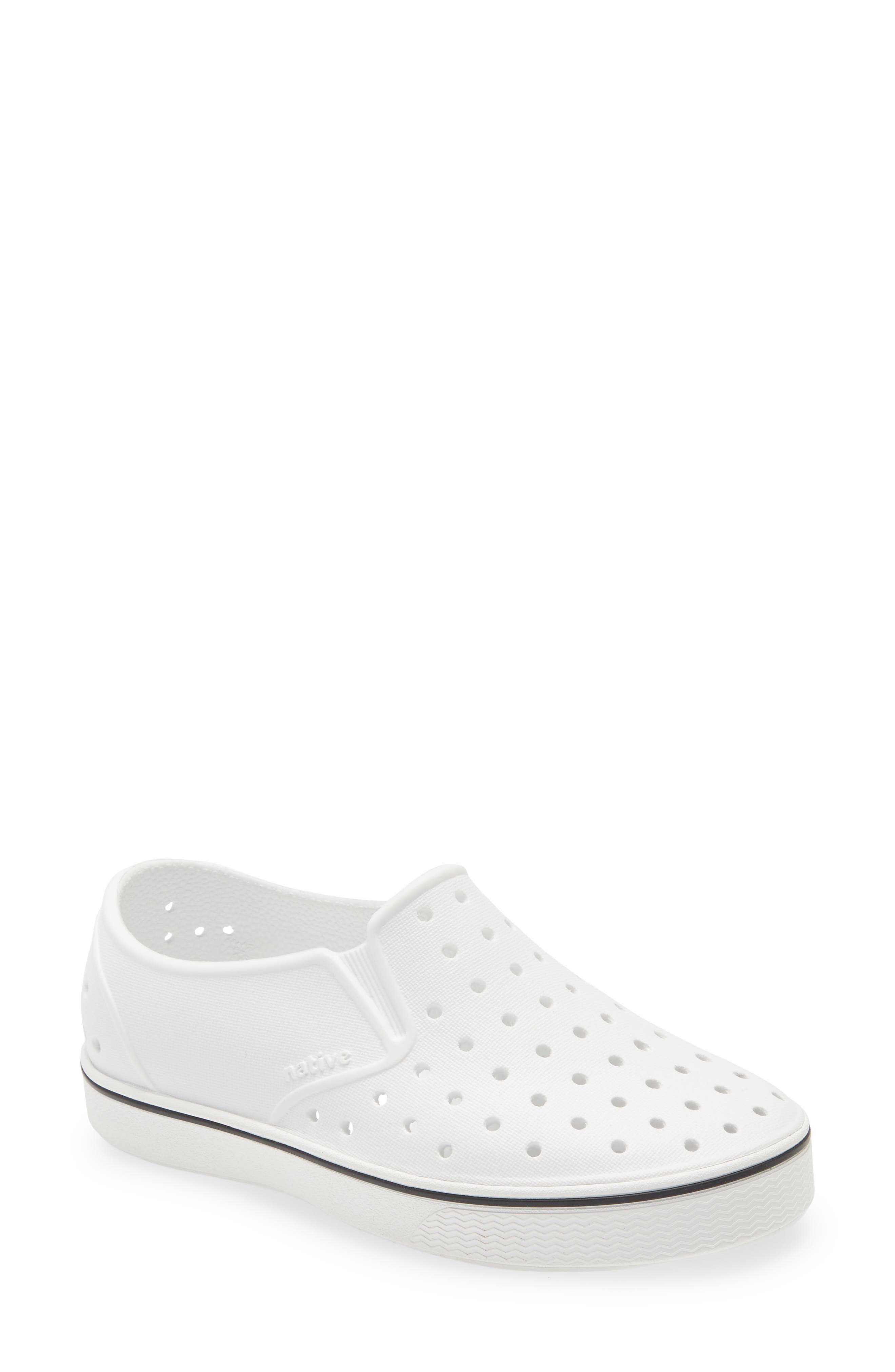 Native Shoes Kids' Miles Slip-On Sneaker, Main, color, Shell White/ Shell White