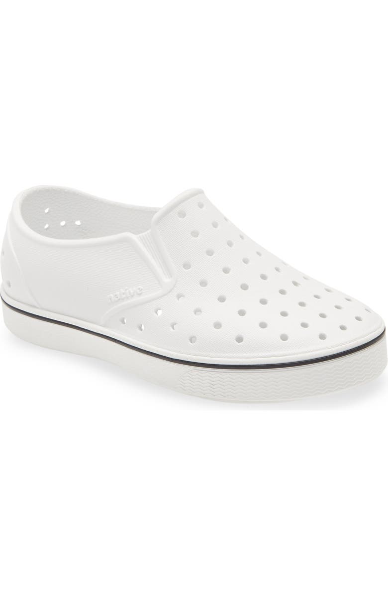 Native Shoes Kids' Miles Slip-On Sneaker, Main, color, Shell White/ Shell White