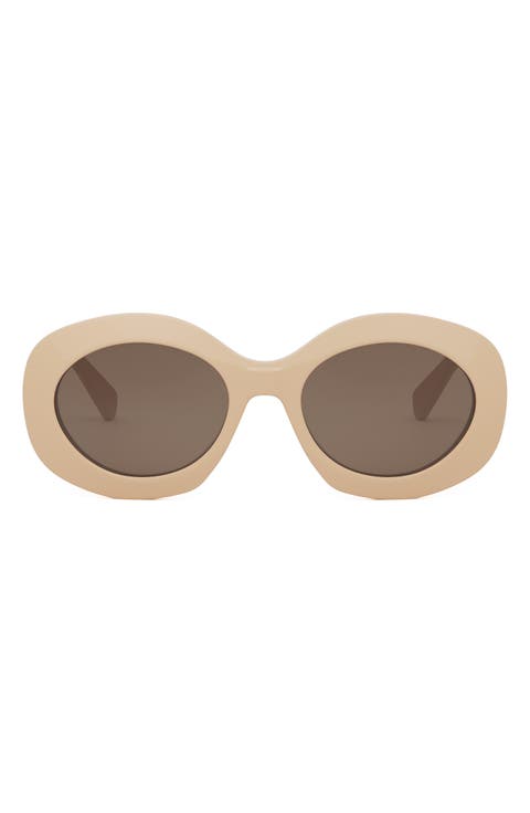 Triomphe 54mm Round Sunglasses