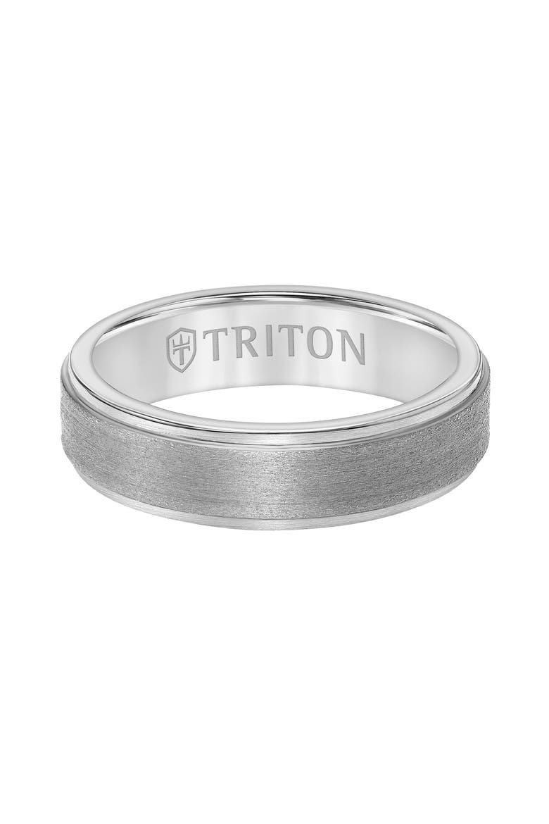 6MM Tantalum Ring with Satin Finish and Step Edge, Alternate, color, Metallic Silver