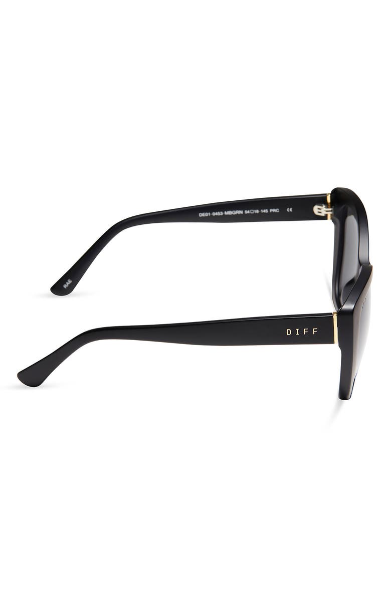 DIFF 54mm Square Sunglasses, Alternate, color, Matte Black Grey Lens