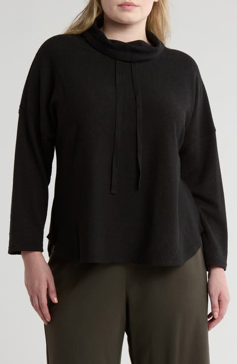 Funnel Neck Pullover (Plus)