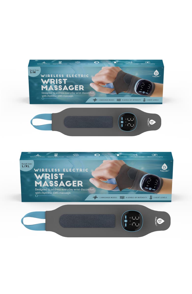PURSONIC Electric Massager Wrist Guard Relax & Revitalize Your Wrists!, Alternate, color, Grey