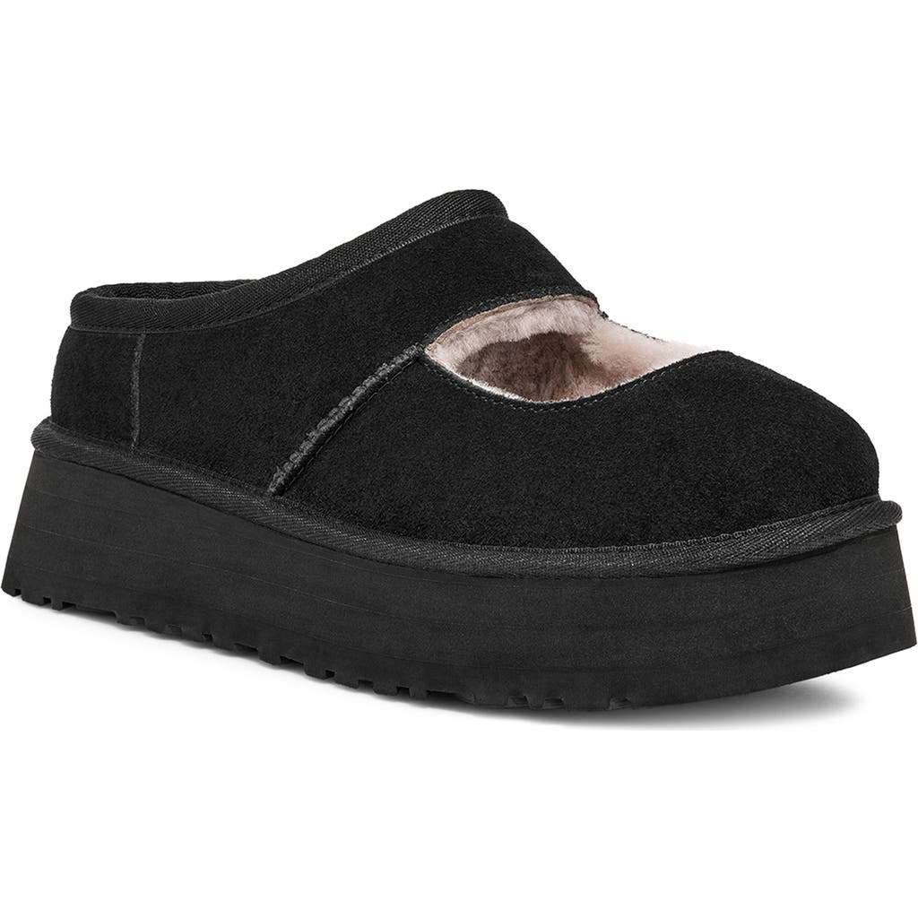 Ugg(r) Bea Genuine Shearling Lined Platform Mary Jane In Black