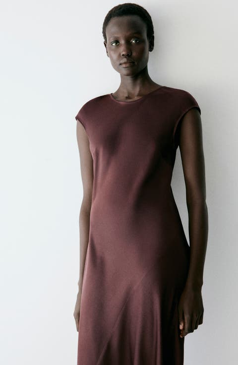 Satin Midi Dress