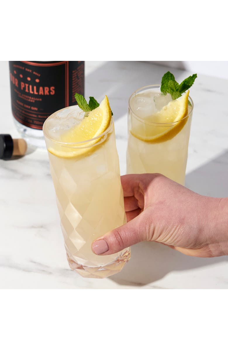 Viski Gem Crystal Highball Glasses Set of 2, Alternate, color, Clear