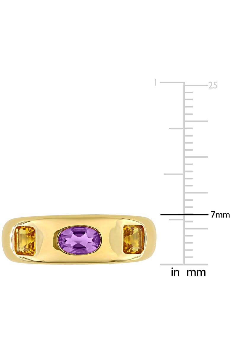Julianna B. Amethyst Citrine 3-Stone Ring 14k, Alternate, color, Amethyst