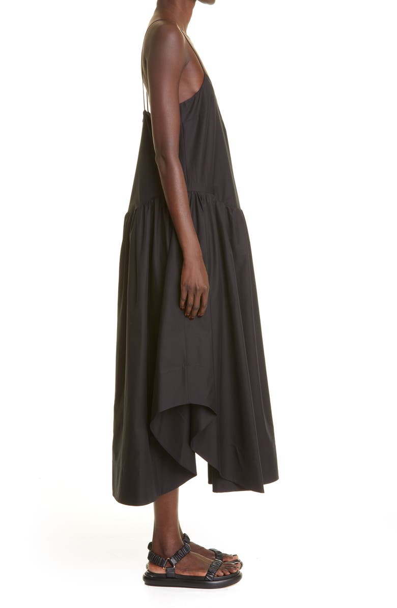 Khaite Norelle Cotton Twill Midi Dress, Alternate, color, 