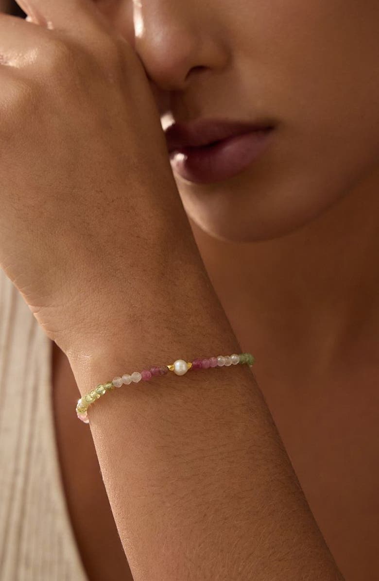 Satya Jewelry Sacred Wisdom Tourmaline Bracelet, Alternate, color, Multi