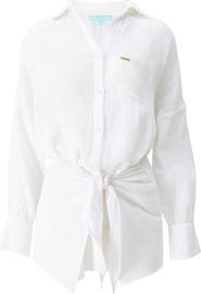 Melissa Odabash Sara Long Sleeve Cover-Up Dress