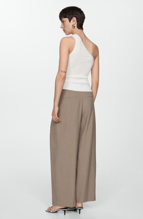 Mango Rib One-shoulder Top In White