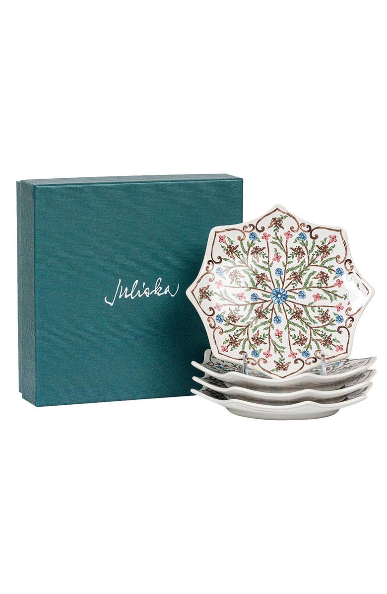 Juliska Villa Seville Set of Four Scalloped Cocktail Plates, Alternate, color, Chambray