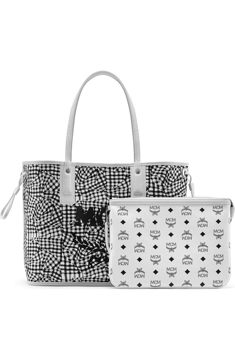 MCM Medium Liz Reversible Shopper, Alternate, color, White/ White