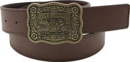 True Religion Delano Plaque Buckle Belt