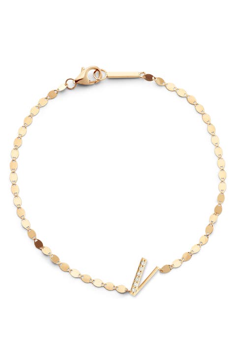 Jewelry Get Personal Diamond Initial Charm Bracelet