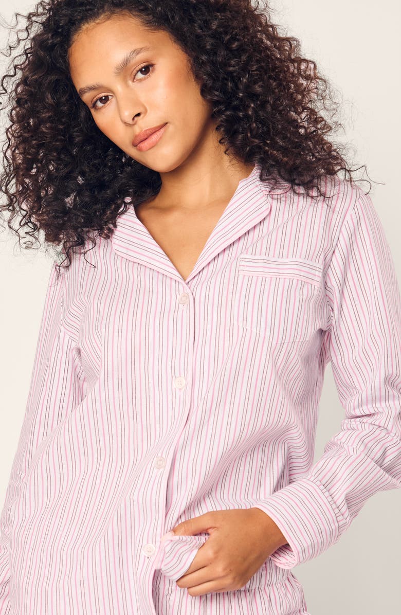 Petite Plume Stripe Cotton Twill Pajamas, Alternate, color, 