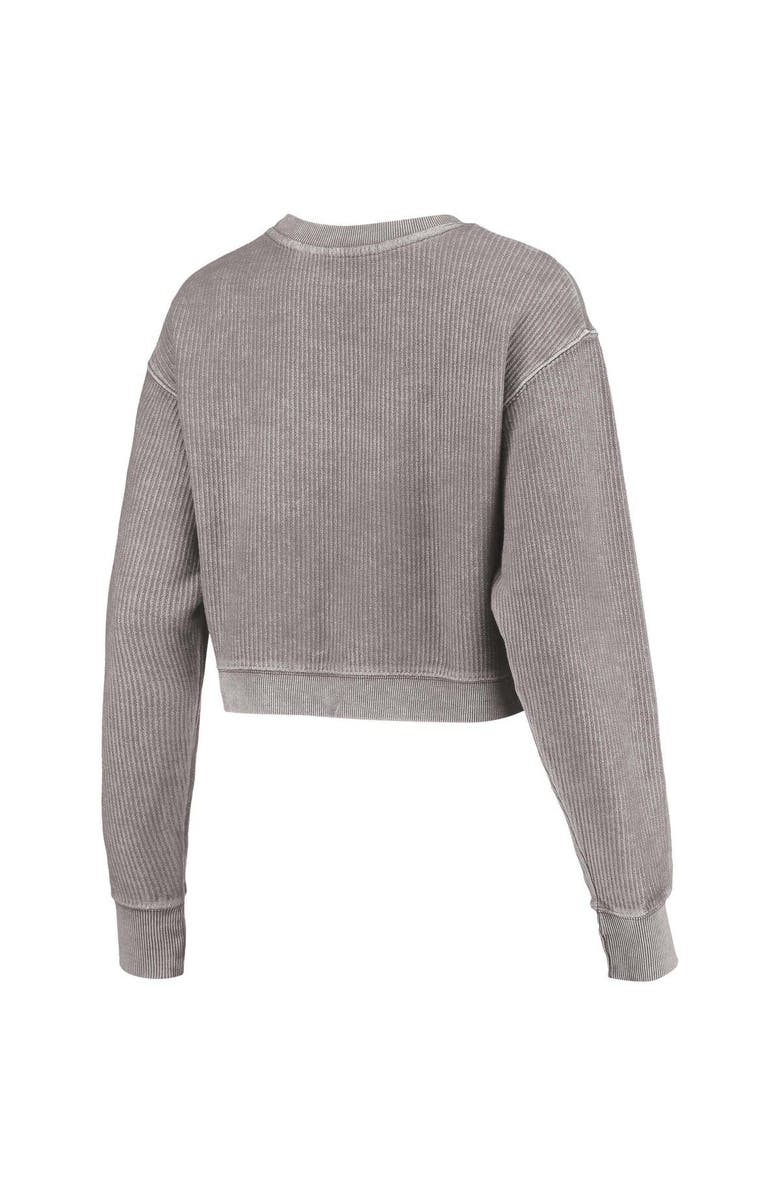 LEAGUE COLLEGIATE WEAR Women's League Collegiate Wear Brown Michigan State Spartans Classic Corded Timber Crop Pullover Sweatshirt, Alternate, color, Brown