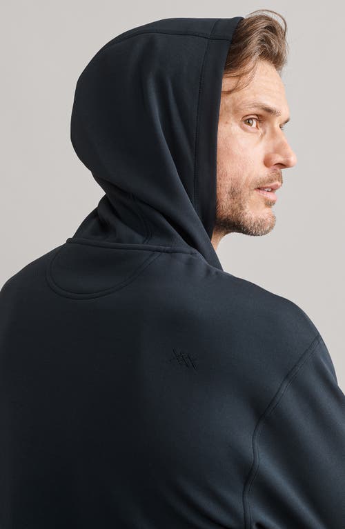 Rhone Range Relaxed Fit Fleece Hoodie In Black