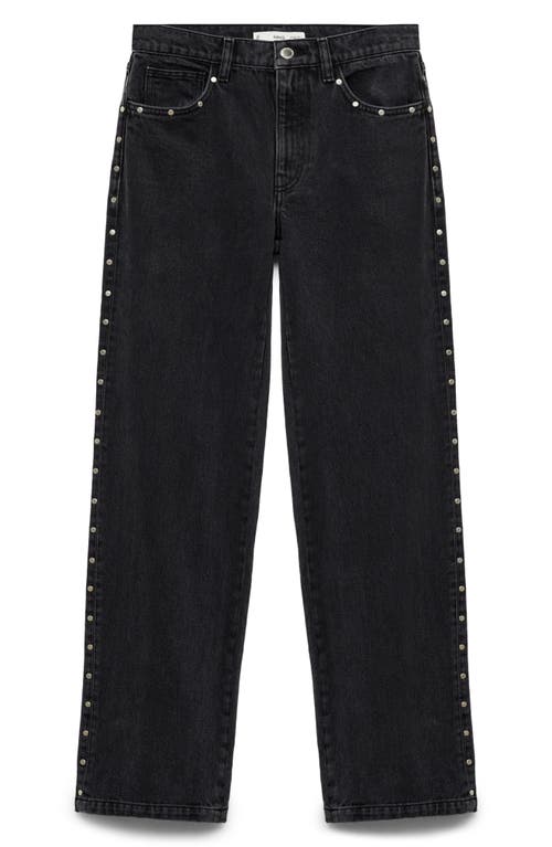 Mango Billie Stud Straight Leg Jeans