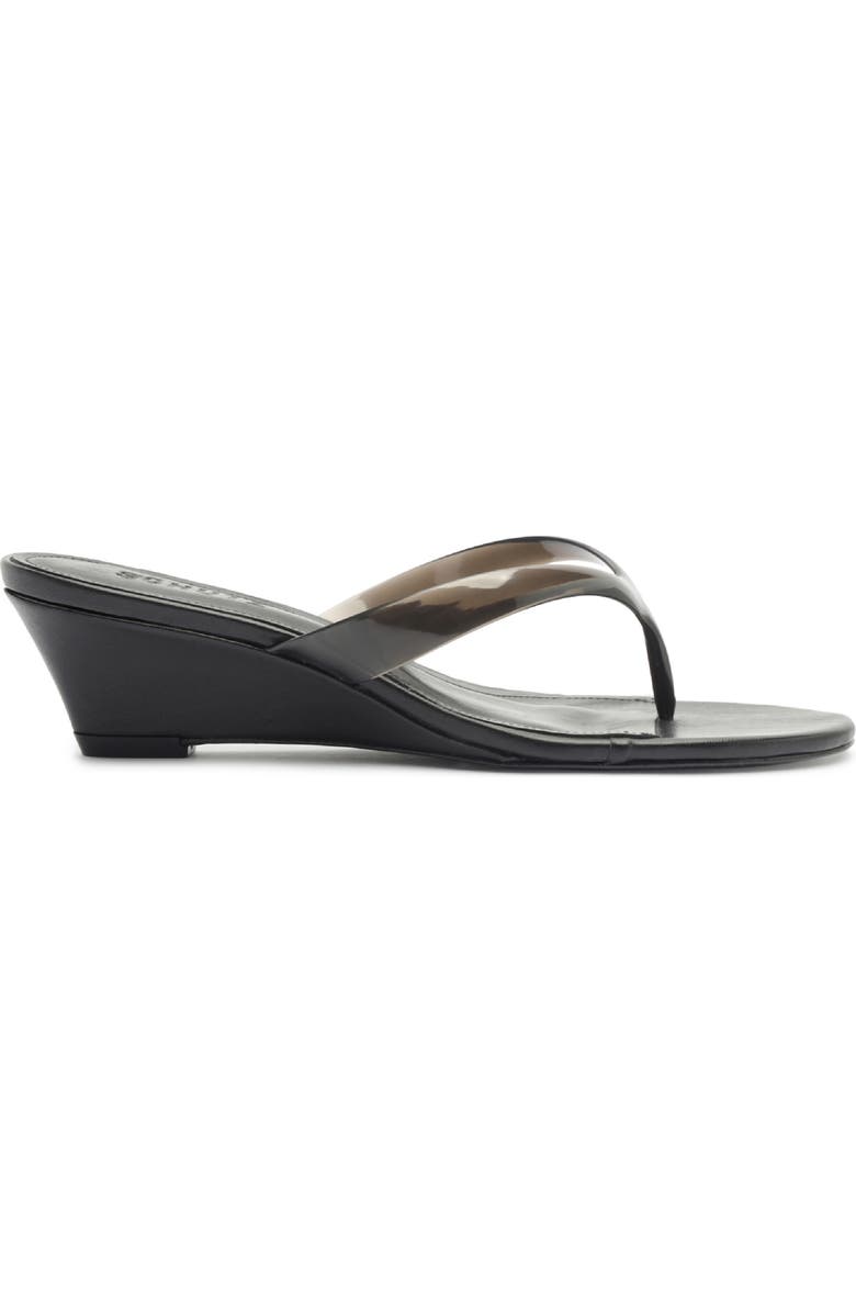 Schutz Roslyn Wedge Sandal, Alternate, color, Black