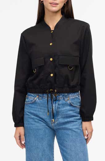 Ellen Tracy Cropped Bomber Jacket
