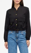 Ellen Tracy Cropped Bomber Jacket
