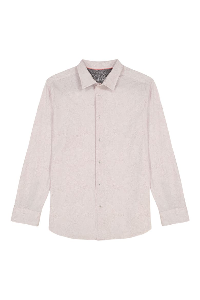 Thurston Paisley Knit Button-Up Shirt, Alternate, color, LIGHT PINK