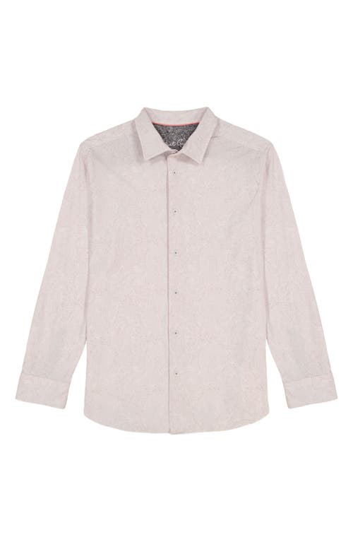 Robert Graham Thurston Paisley Knit Button-up Shirt In Pink