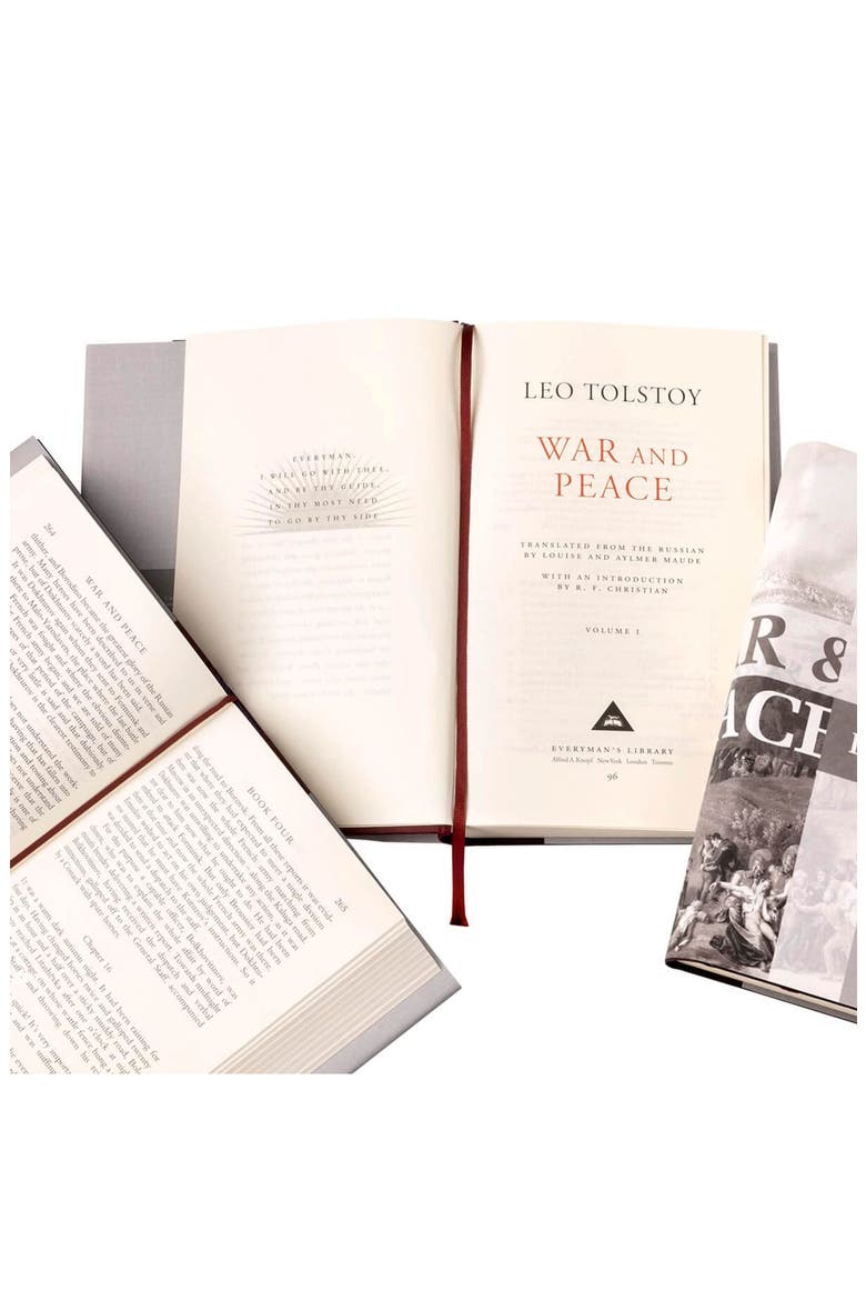 War and Peace Book Set, Alternate, color, Neutral