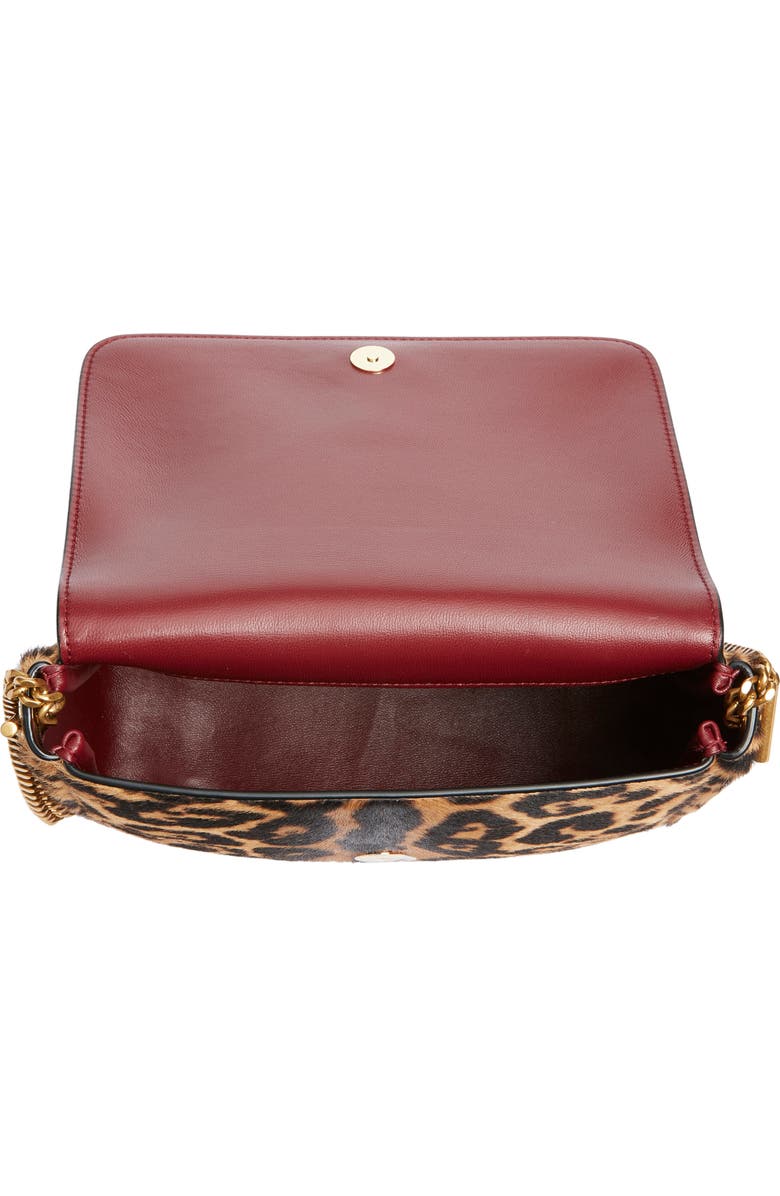 Saint Laurent Kate Genuine Calf Hair Supple Shoulder Bag, Alternate, color, Brown/ Noir