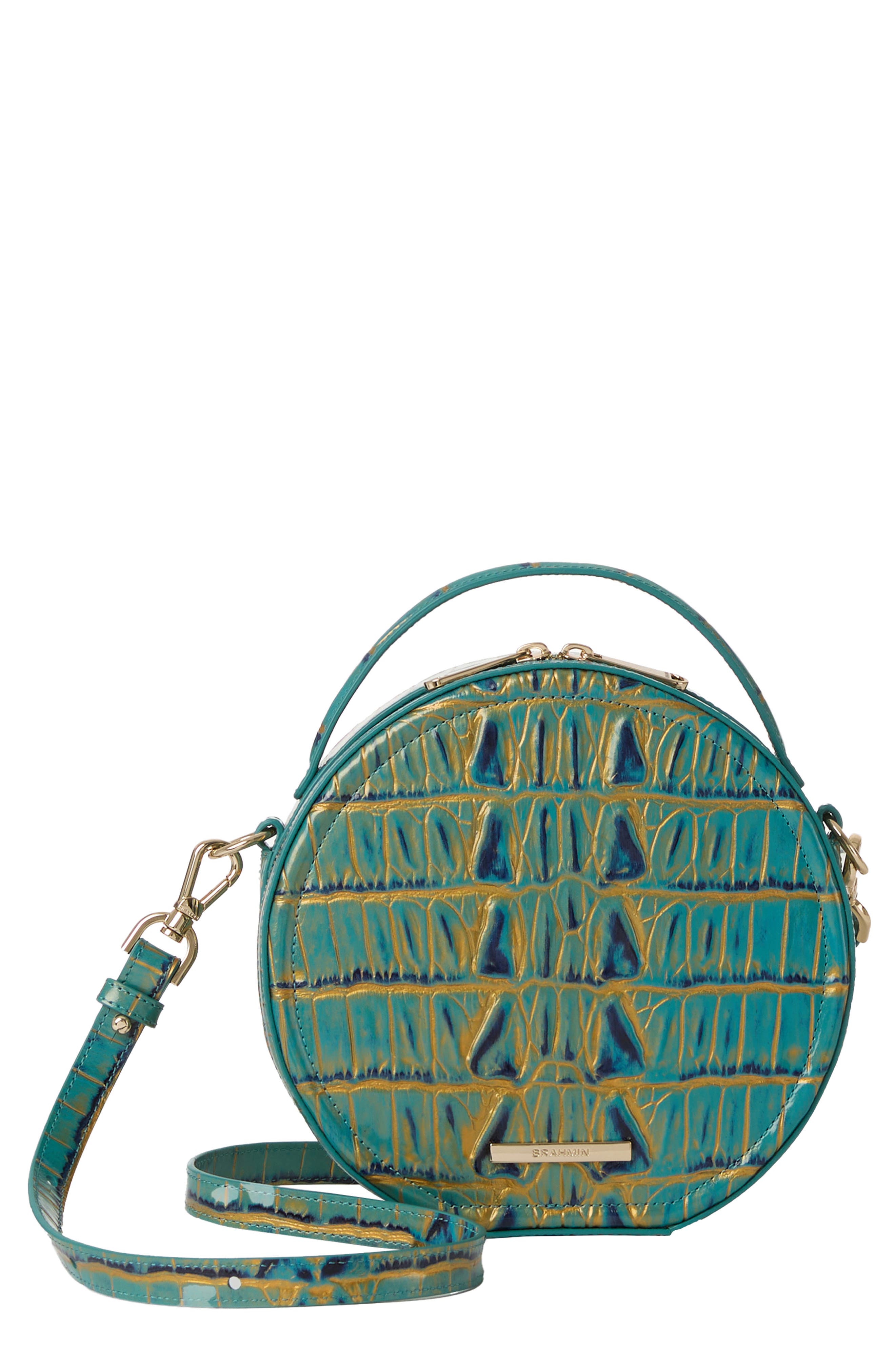 Brahmin Lane Croc Embossed Leather Crossbody Bag, Main, color, 