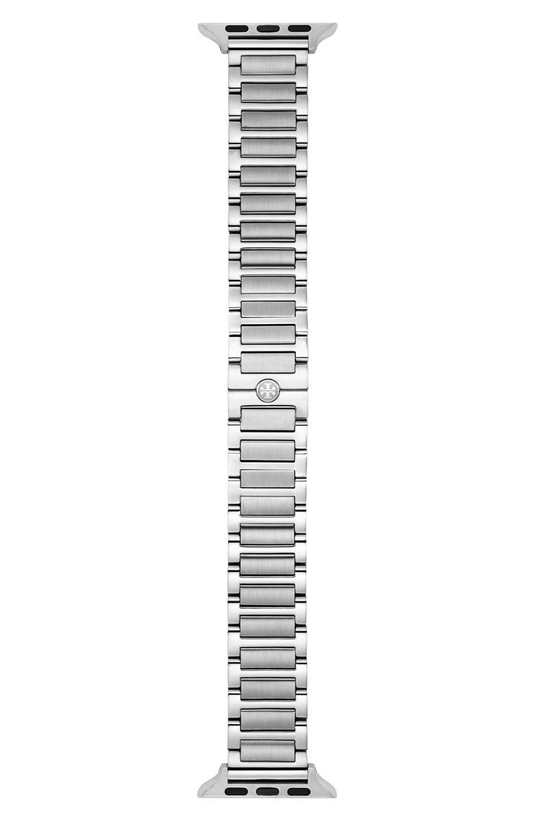 Tory Burch The Kira 18mm Apple Watch<sup>®</sup> Bracelet Watchband, Main, color, Silver
