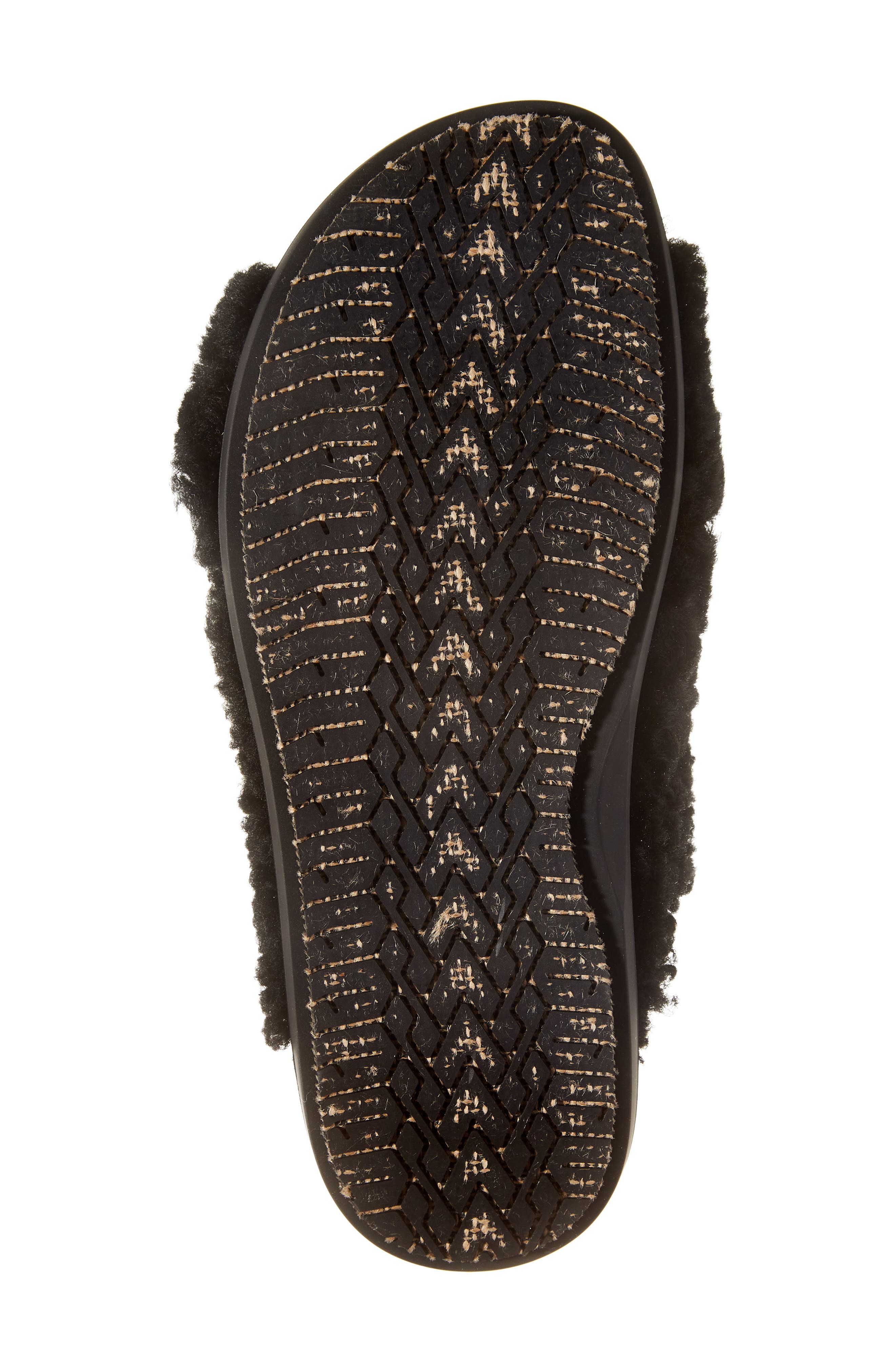 Marni Fussbett Genuine Shearling Sandal, Alternate, color, 