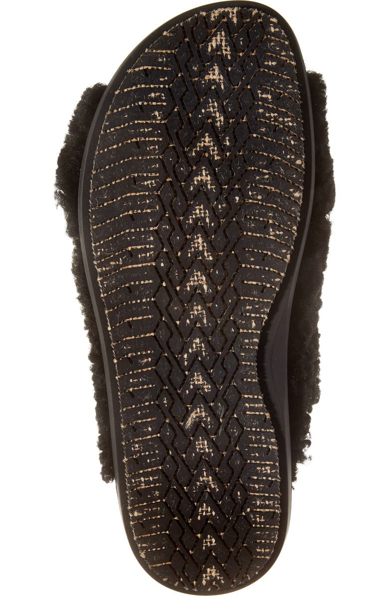 Marni Fussbett Genuine Shearling Sandal, Alternate, color,