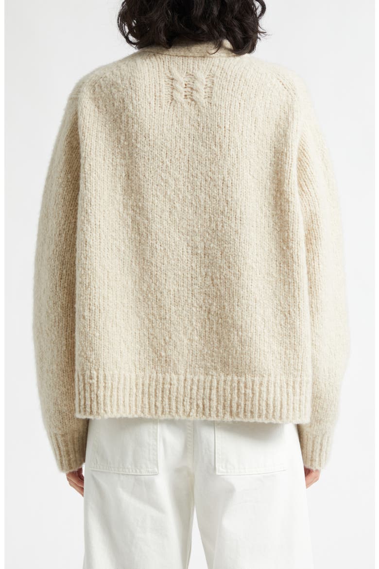 Lorana Merino Wool & Cashmere Cardigan, Alternate, color, BEIGE MELANGE