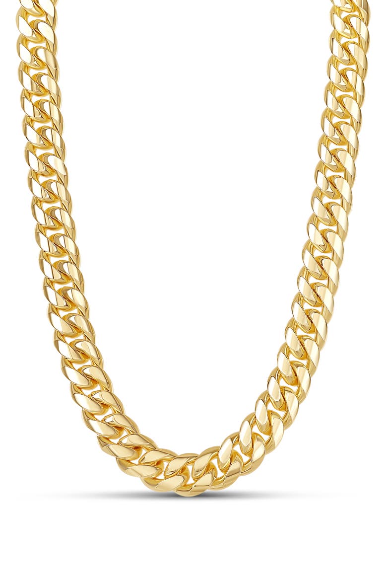 Tori Cuban Chain Choker Necklace, Main, color, GOLD