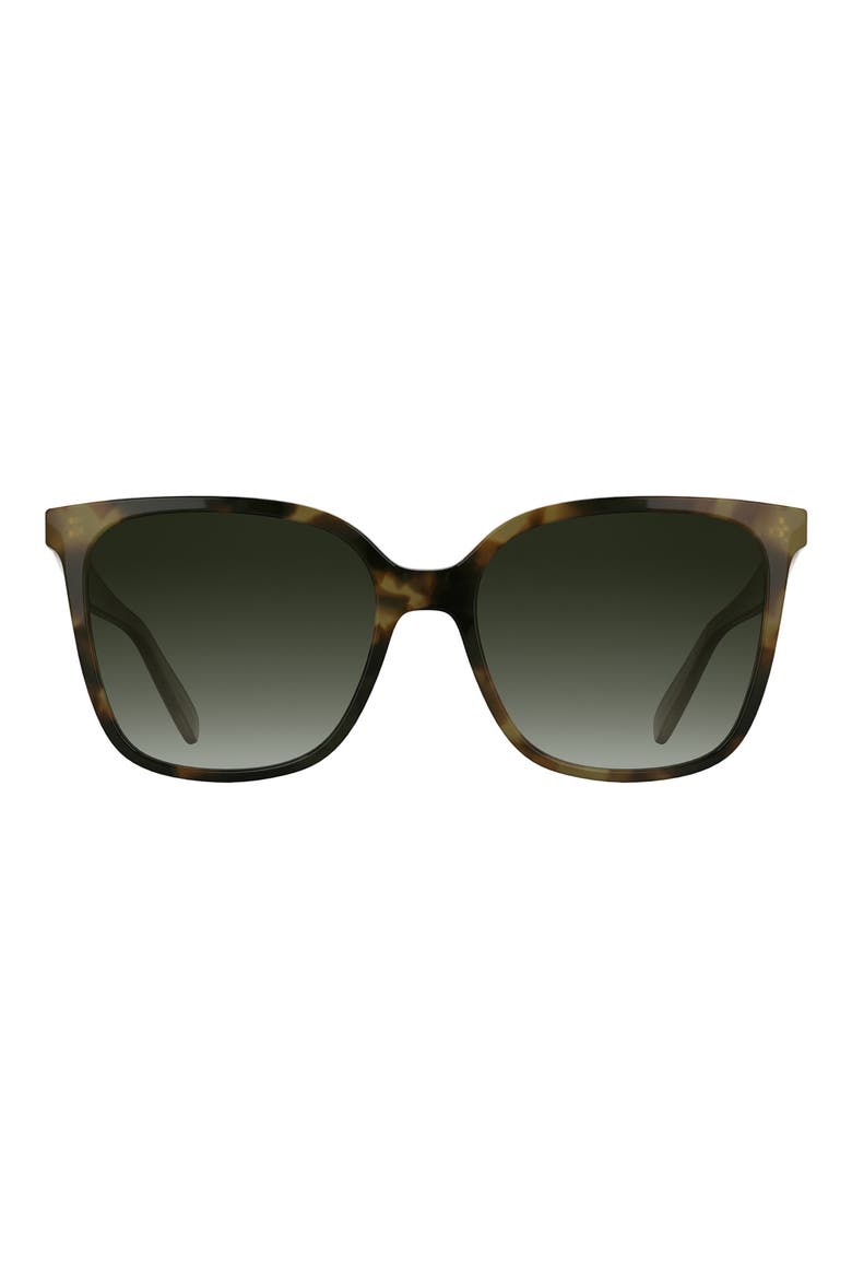 Le Pliage 55mm Gradient Modified Rectangular Sunglasses, Main, color, KHAKI HAVANA