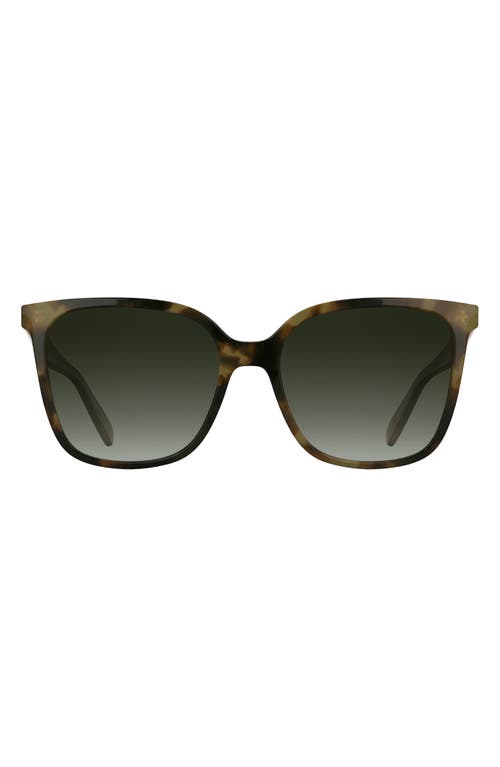 Longchamp Le Pliage 55mm Gradient Modified Rectangular Sunglasses In Green