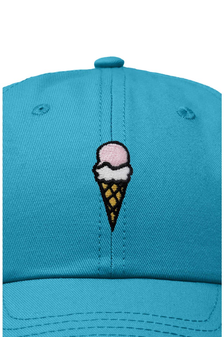 Double Scoop Embroidered Cap, Alternate, color, Teal