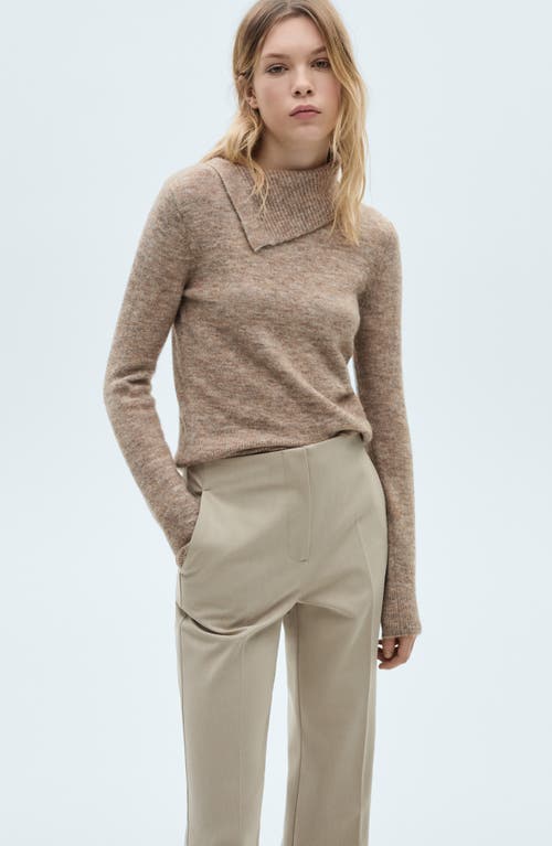 Mango Flare Pants In Beige