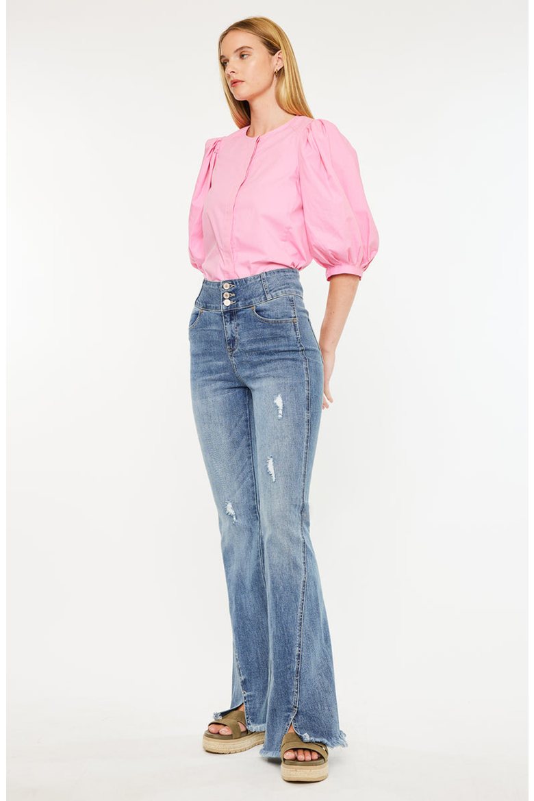 Miranda Ultra High Rise Flare Jeans, Alternate, color, Medium Wash