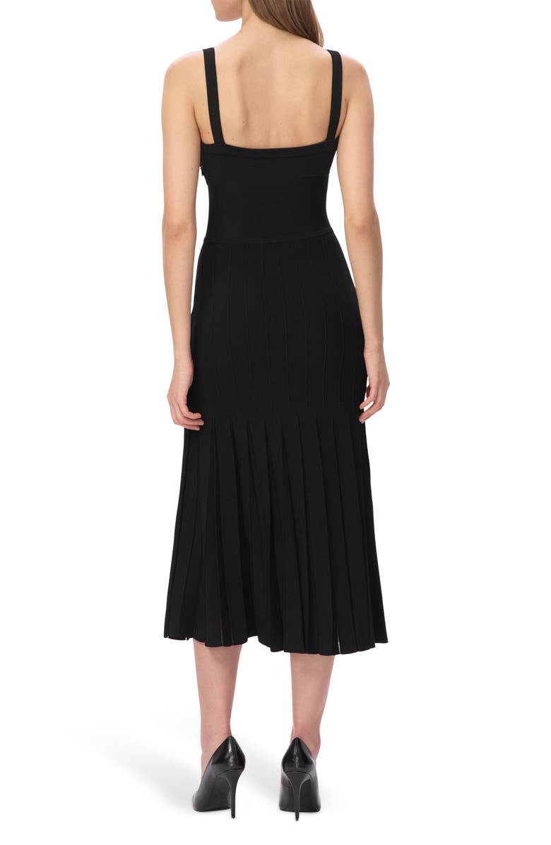 Herve Leger The Rosa Midi Dress, Alternate, color, Black